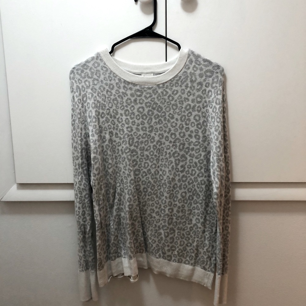 Snow leopard print sweater